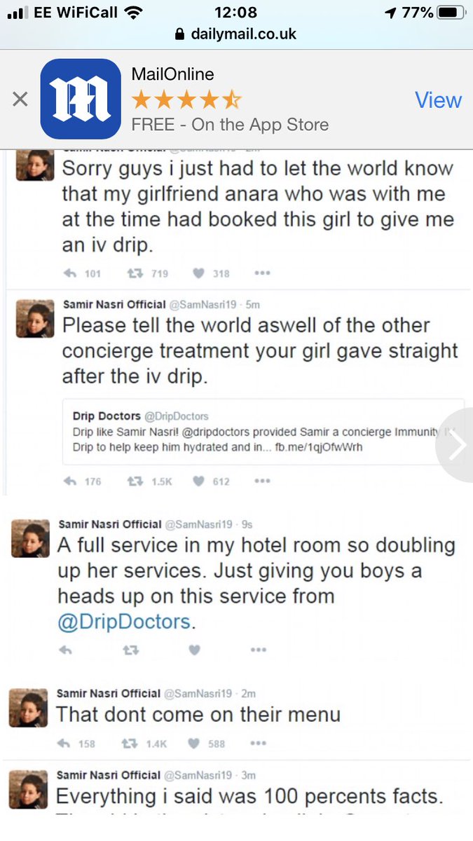 mecafolidas's tweet photo. @BeardedGenius Recency Bias. Nothing beats #dripdoctors International Footballer, illegal Transfusion, WADA, Ban From Footy, Hacking, 3am Hotel visits for extra services, Alleged Prostitution, GF who went nuclear,Hacking, gems like this; U also provided me a full sexual service too right after https://t.co/JA6vZUXkSx