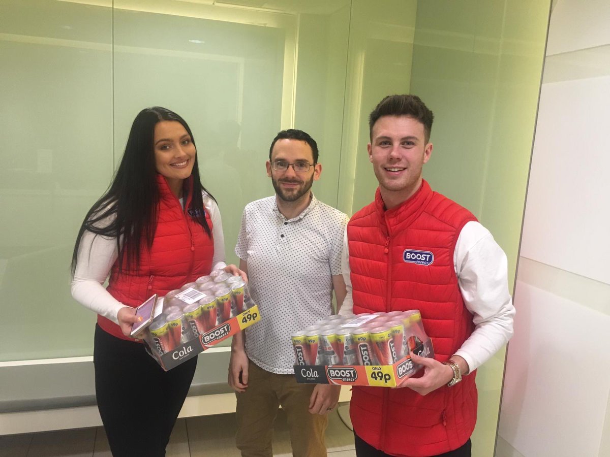 Boost_DrinksNI's tweet photo. Some very happy people receiving their Boost Cola deliveries this morning 😍💥 Enjoy guys #BoostCola #NothingComesClose https://t.co/EDfiqxjg8H