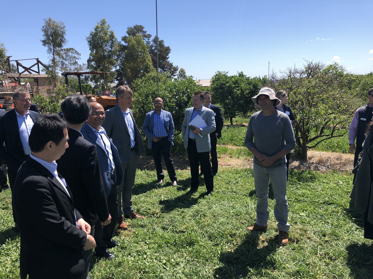 DFATNSW's tweet photo. Highlights from Day 1 of #trade mission to regional NSW: reps from 14 countries explore the thriving food, #agriculture and advanced manufacturing industries of #Griffith #Leeton @WaggaCouncil #investregionalNSW #innovation https://t.co/Dlar3oXIwy