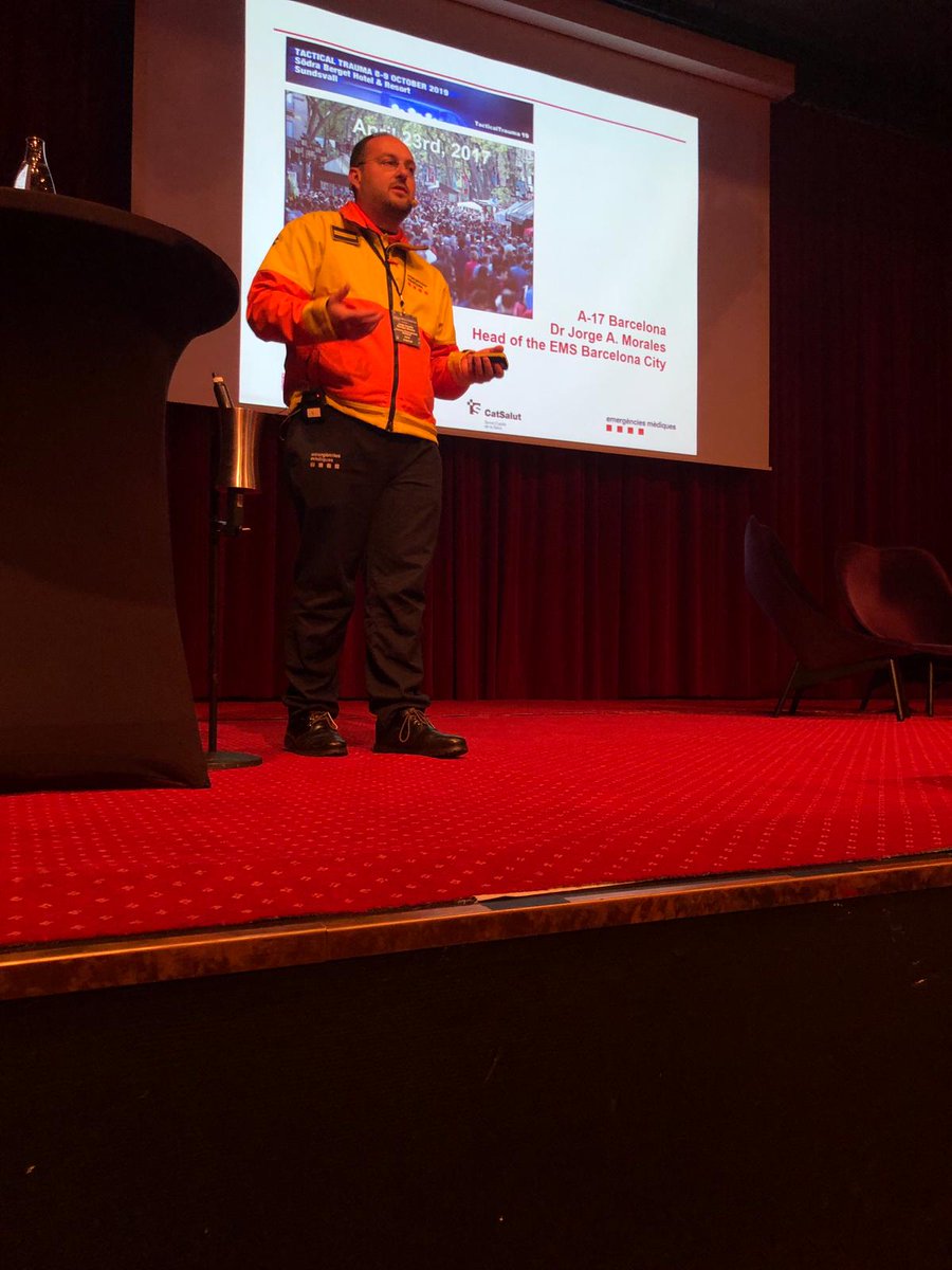 semgencat's tweet photo. El #SEM participa al #TacT19 a #Suècia per explicar quina va ser l'actuació que es va dur a terme durant els atemptats de Barcelona del 17A https://t.co/pejRFdWPR8