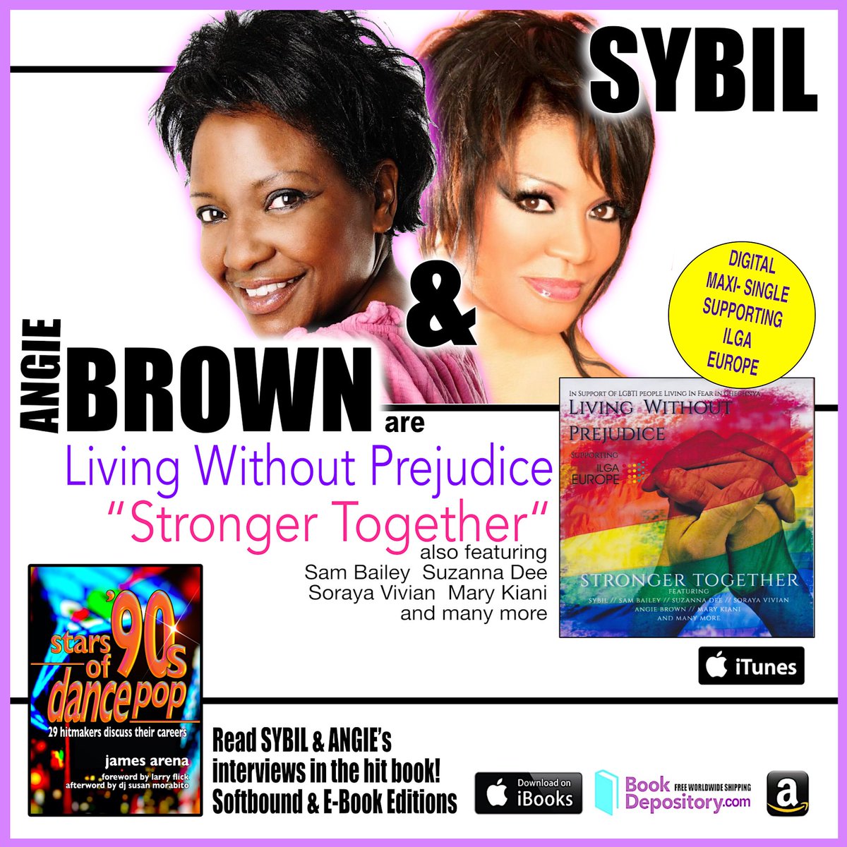 JamesArenaNow's tweet photo. Have you heard the track“Stronger Together” by Living Without Prejudice ft. Sybil (“Don’t Make Me Over”) &amp; Angie Brown (Bizarre Inc’s “I’m Gonna Get You”)? YOU WILL LOVE IT, and it was put together for a great cause. #90s #dancemusic #UK #remix #popmusic https://t.co/q4KYDD8NN9
