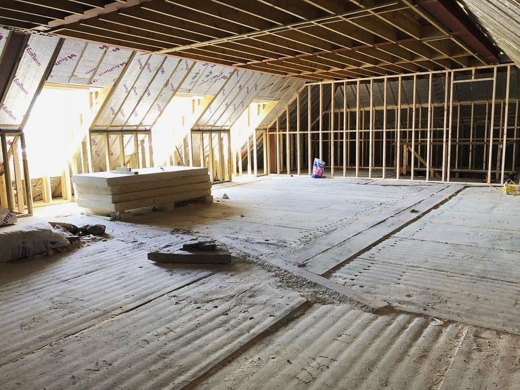 #throwback to this time last year. Showing the meticulous care undertaken by our teams alongside our flawless carpentry. Even the insulation is lined up to perfection! Working to the highest standards on your constructions. #quality #care #precision #property #construction