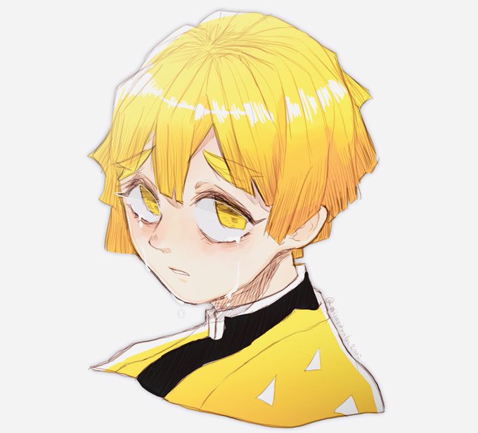 👀もびり🥯3/20南1え70abさんがTwitterに投稿した我妻善逸(鬼滅の刃)のイラスト。