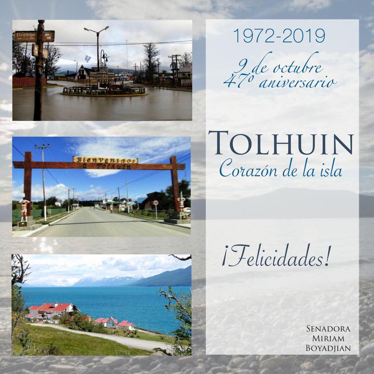 ¡Feliz 47 aniversario al  #CorazóndelaIsla, ciudad de #Tolhuin!