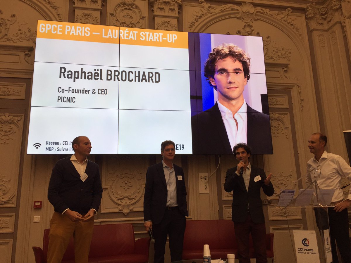 Bravo PICNIC pour avoir gagné ce grand prix des chefs d entreprises dans la catégorie startup avec un très beau projet. Bravo aussi aux nominés. Le choix du jury a été difficile #gpce19 #picnic