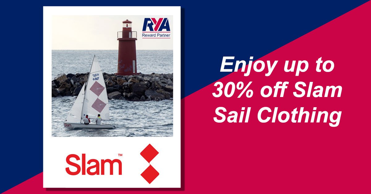 RYA's tweet photo. From offshore to shore wear, motorboats to dinghies, @RYA members enjoy up to 30% off @slamuksailing sailing clothing, offering specially designed products to help improve performance, while delivering a high level of comfort.  https://t.co/8ScJ9NSgak  #RYAJoin #RYARewardPartner https://t.co/Fe2yzbZ5dk