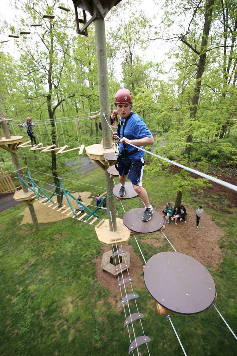 Our Elevated Obstacle Course is a popular option for groups looking for an exciting team-bonding adventure!  Book it now by calling us at 717-738-1490!  More info on our website! buff.ly/2G4JmLk #refreshing #lancaster #adventure