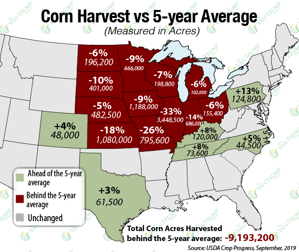 KevinVanTrump's tweet image. This might be the first year that I have heard where northern farmers will be starting #harvest19 #corn before #soybeans... 

These maps really show their predicament!

I'm interested to hear comments on the #weather around the country? 

Feel free to share your comments below!