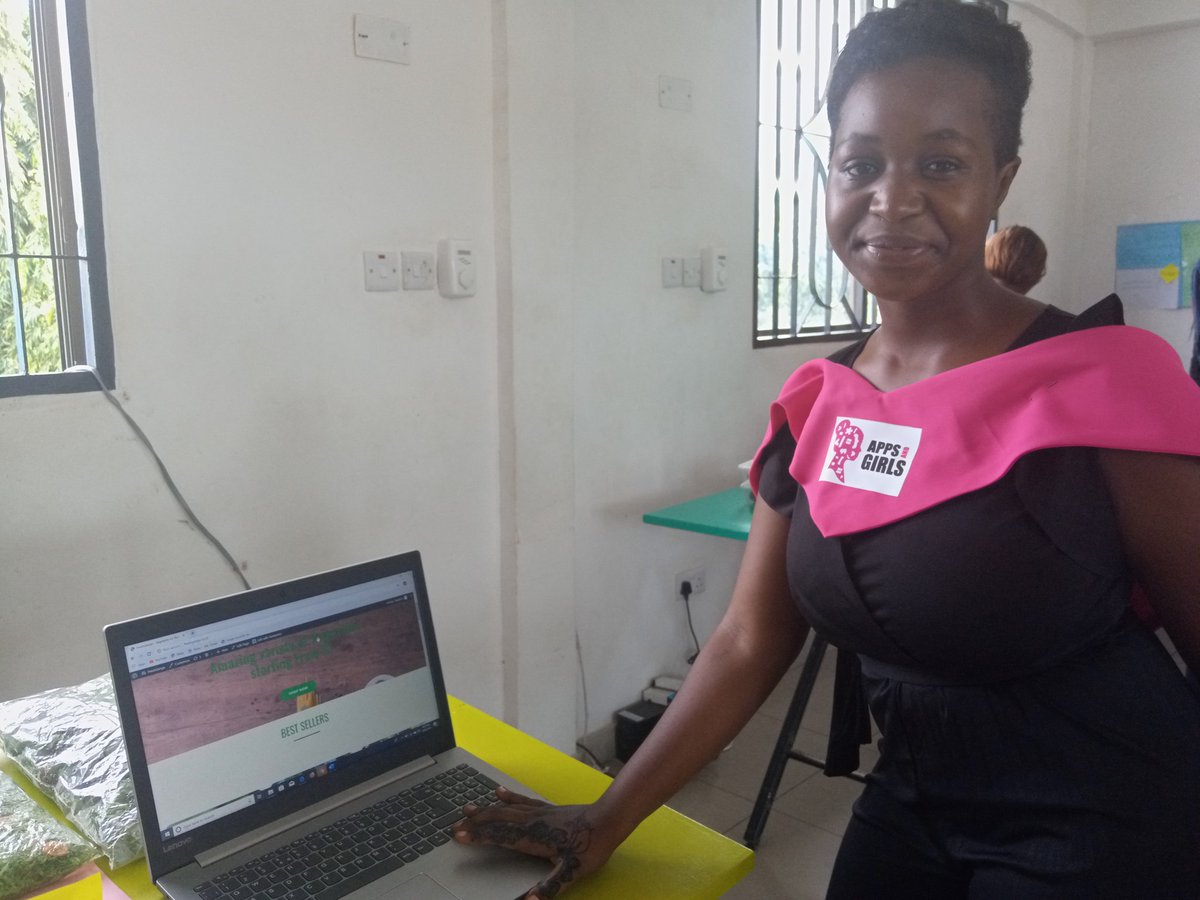 appsandgirls's tweet photo. Meet Happiness Njowoka @Happ21G one of our Jovia program graduate from @appsandgirls."I was just selling my second hands products in the streets, but from the program, I was able to start my own tech-startup #FreshGenge selling vegetables and giving balance diet education online https://t.co/ltSPASmg54