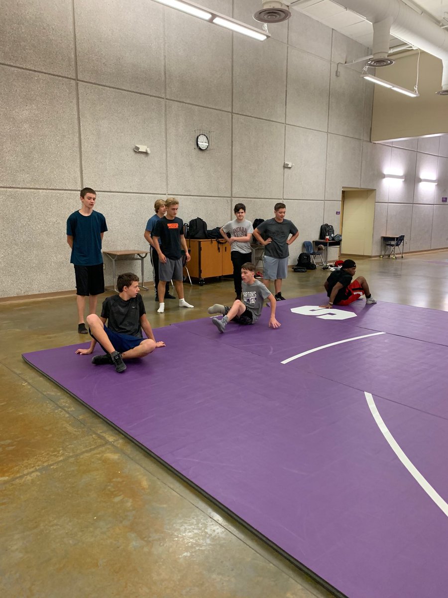 Early morning wrestling practice <a href="/HickoryHillsSPS/">Hickory Hills School</a>. Proud of these Spartans!