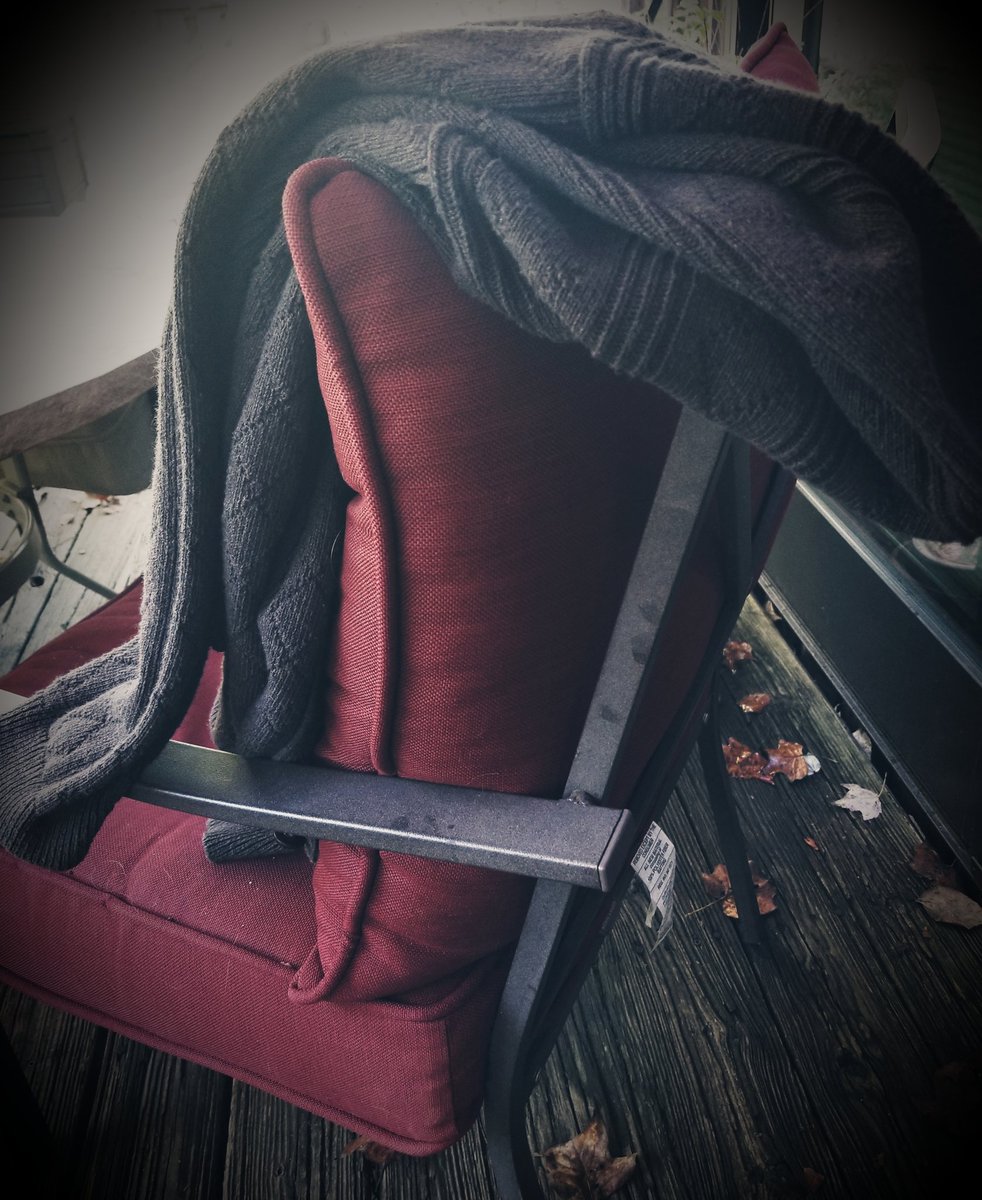 KADorgan's tweet photo. When cooler weather comes, I like to slip on Dad's sweater for a bit of outdoor writing. Though he died in 2012, I feel his presence and mentorship as I continue exploring my voice and telling my stories.
#amwriting
#WritingMentors
#WritingCommunity https://t.co/v9VgtuPsP7