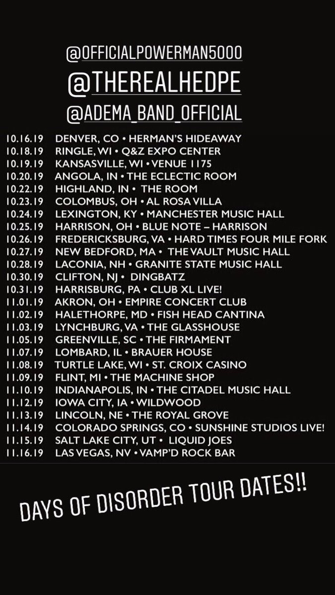 TyOliver_Rawks's tweet photo. Tour kicks off in 1 week! @therealPM5K #daysofdisordertour https://t.co/eHgupHa5YV