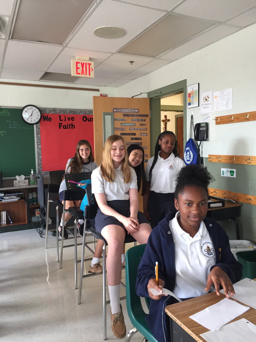 mrskaplanSAS's tweet photo. Practicing for this weekend’s Math Olympiad...go SAS Angels! ⁦@MrMillerSAS⁩ ⁦@StAugustineElem⁩ ⁦@TCHS_Balt⁩ https://t.co/KAEbv7wIHF