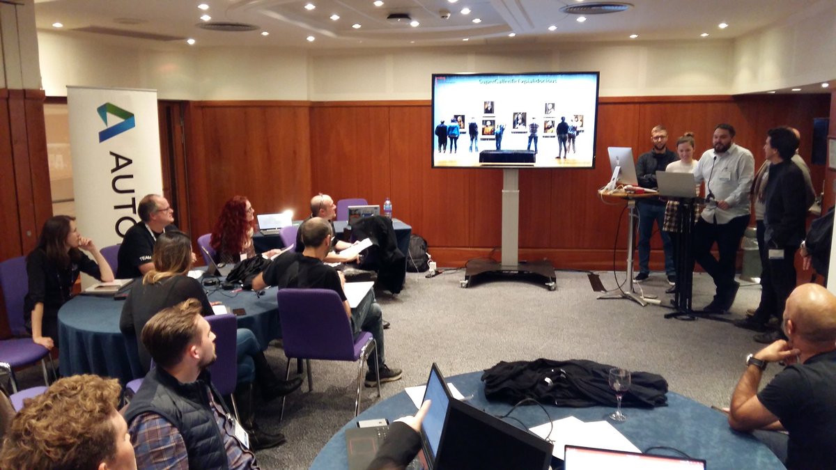 bimwood's tweet photo. Team SchoolSound presenting their Hackathon project #DBEIHackathon   #BILTEur https://t.co/BGrQic55rD