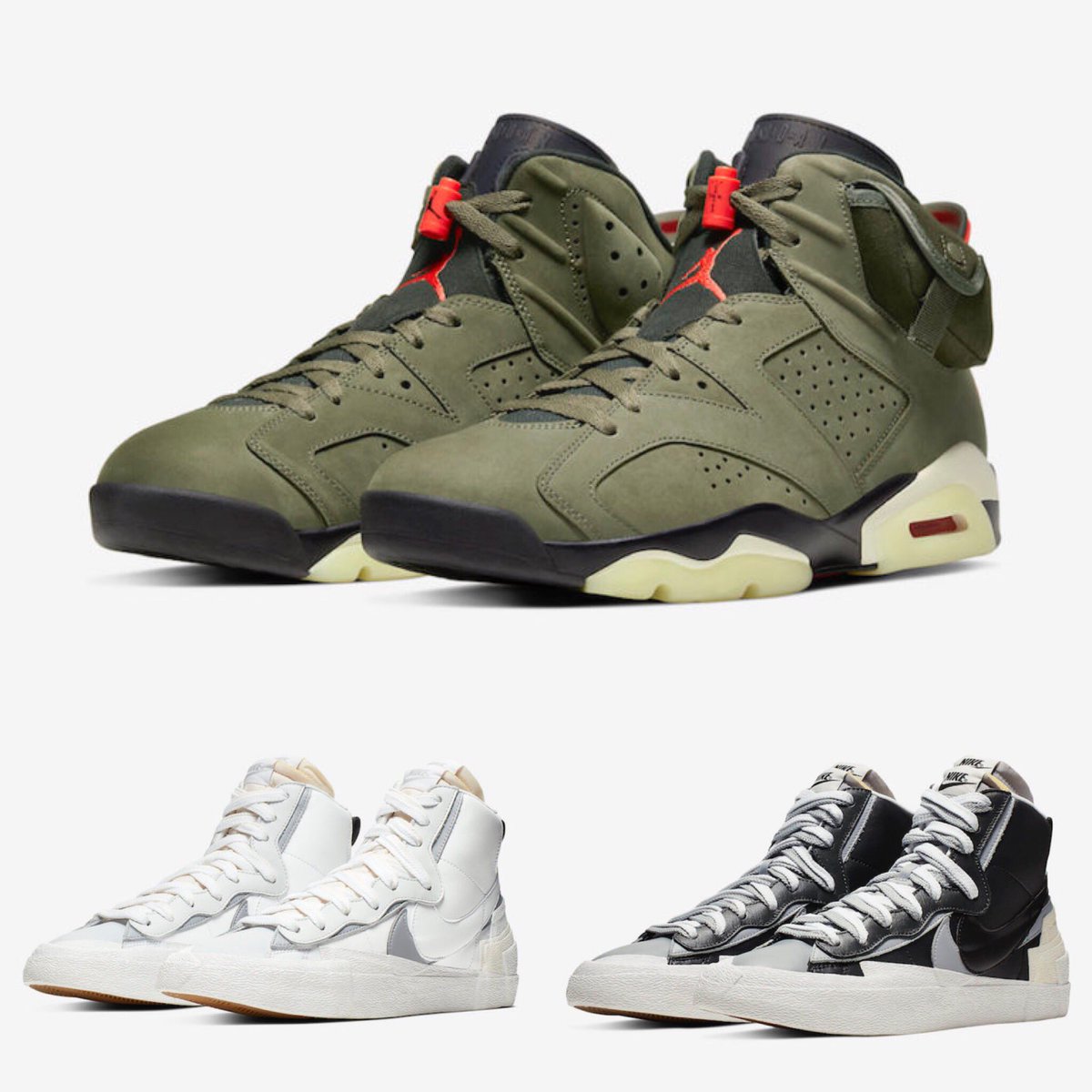FrenchRaffle's tweet photo. Ne serait-ce pas la plus grosse semaine de 2019 ? 🤔

https://t.co/ATWwl7ODGB

#sneakers #nikelab #nike #sacai #sacainike #Travis #jordan6 #TravisScott #raffle #Blazer https://t.co/pxyV3QokBb