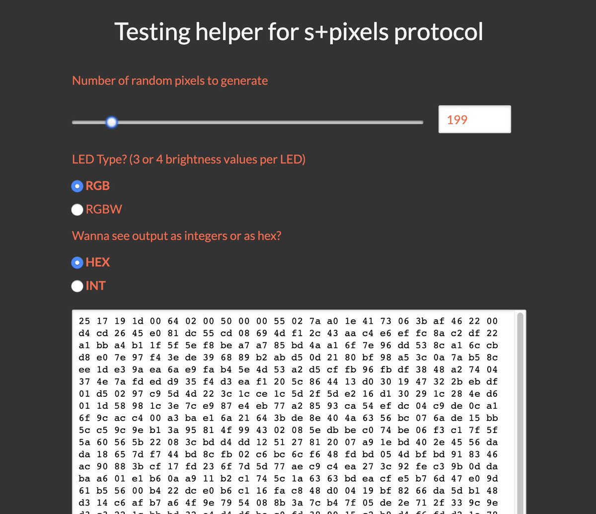 hputzek's tweet photo. Working on Pixels+s #protocol implementation in #javascript for #pixelcrasher - will be used to control #led strips via #wifi.

Nearly test-ready!
https://t.co/bW67CESOXM
https://t.co/d3jxgJQEDi
https://t.co/5Gk4SDKdo5
@IoTPanic @martinfasani @TimPietrusky https://t.co/Y3AOPz6Euj