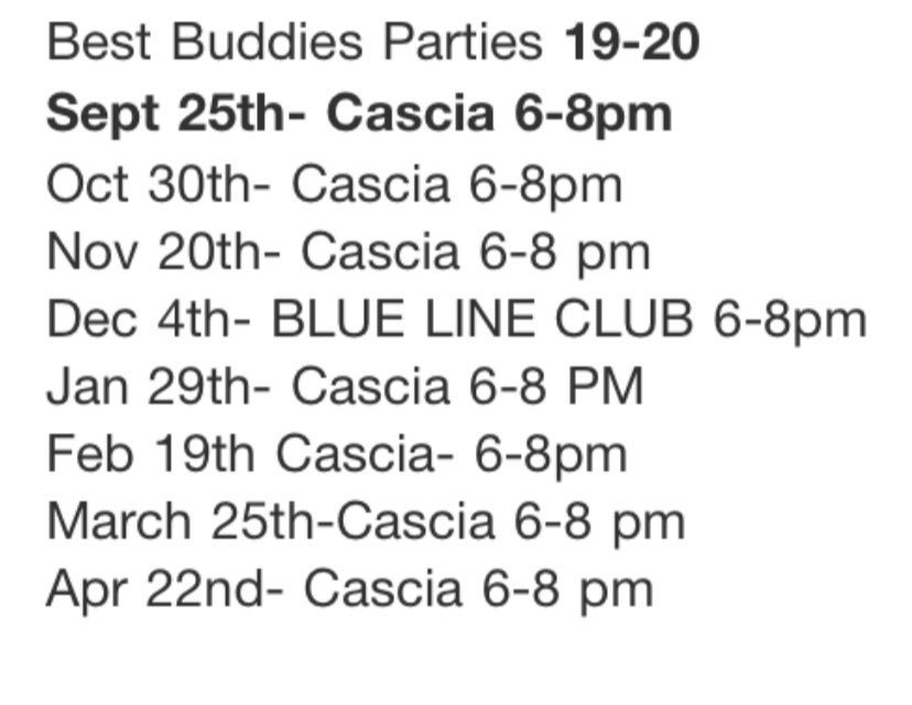 Save the dates for our 2019-2020 parties! Hope to see you all there