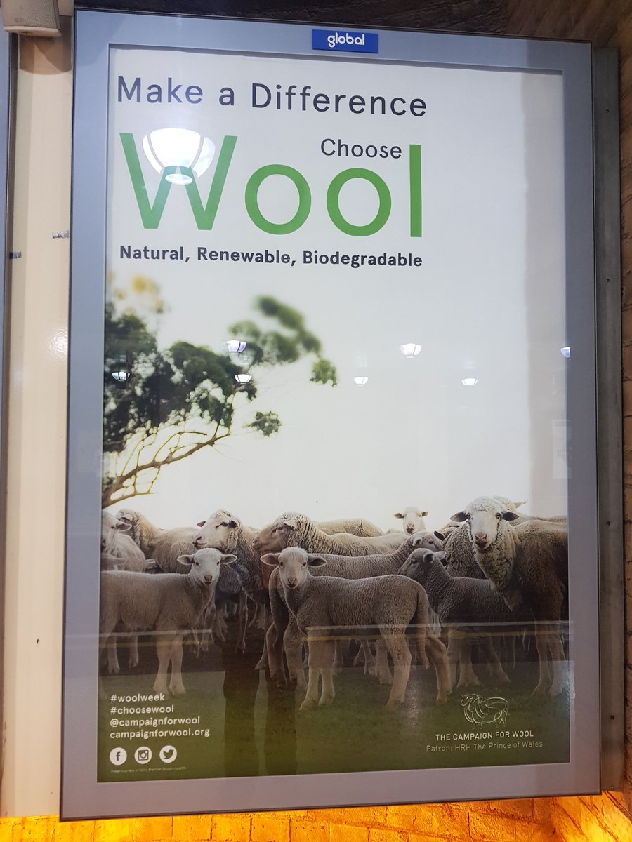 Great to see this advertised at London underground stations #choosewool @natsheep