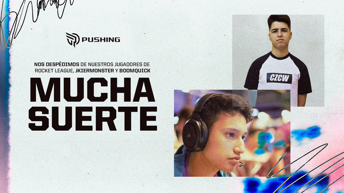 PushingGaming's tweet image. Hoy nos despedimos de @KierMonsteR_ y @y_b00mquick13 tras una larga temporada llena de emociones 😓

¡Les deseamos muchísima suerte en sus nuevos proyectos!

Nos volveremos a ver... #RocketLeague 🚗⚽️

#GoPushing 💙