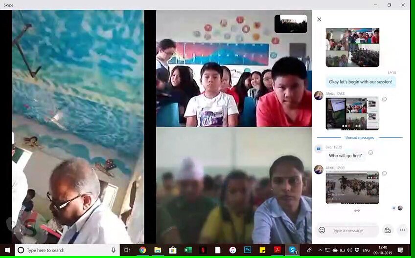 Taarini19's tweet image. We had our first @SkypeClassroom session today with students from the Philippines and India! We talk about our local folk art - from Worli to tattoo art! What a wonderful way of making connections! @MicrosoftEDU #Skypeintheclassroom #MIEExpert #microsofteducator