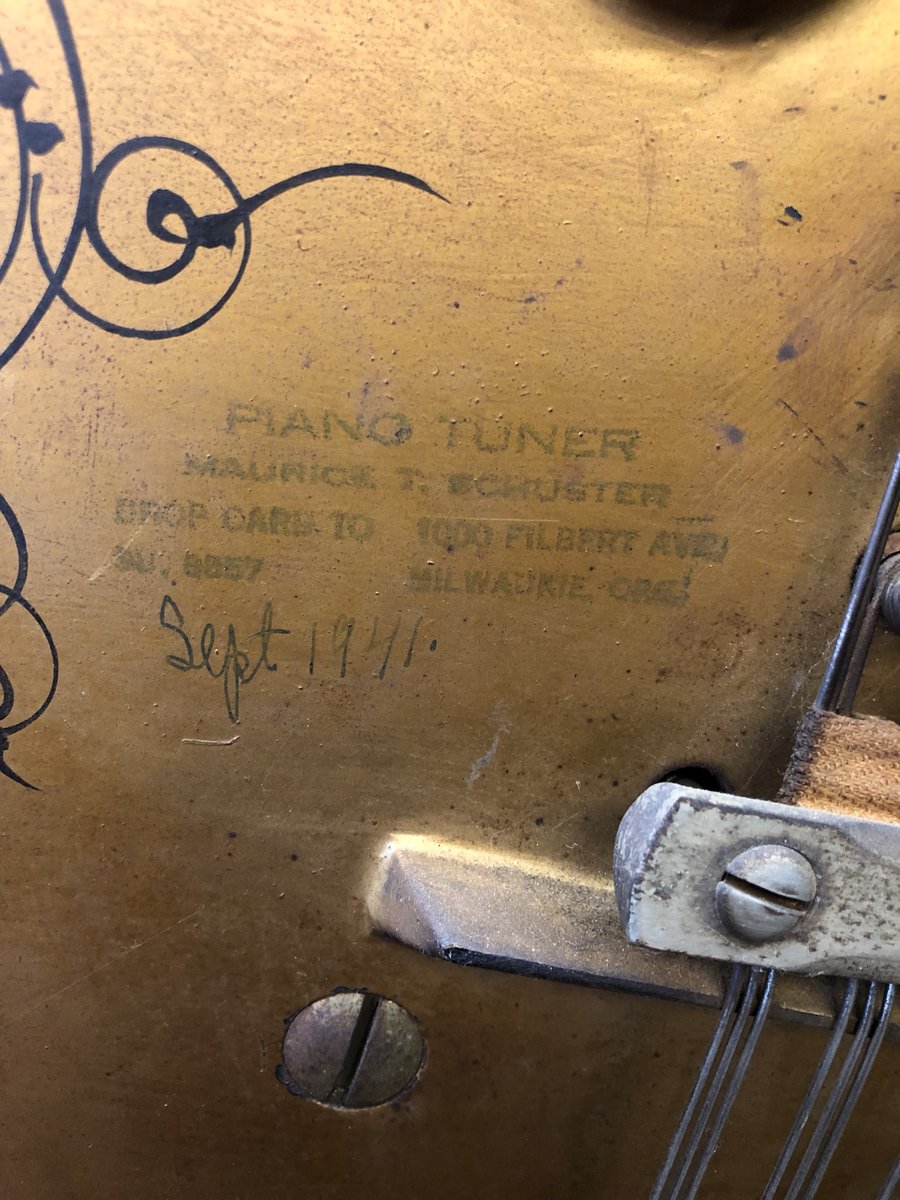 ClassicPianos's tweet image. A #piano that was tuned by our first generation just recently came to us! You never know what comes to you at our store!
#familylegacy #FiveGenerations #classicpianos