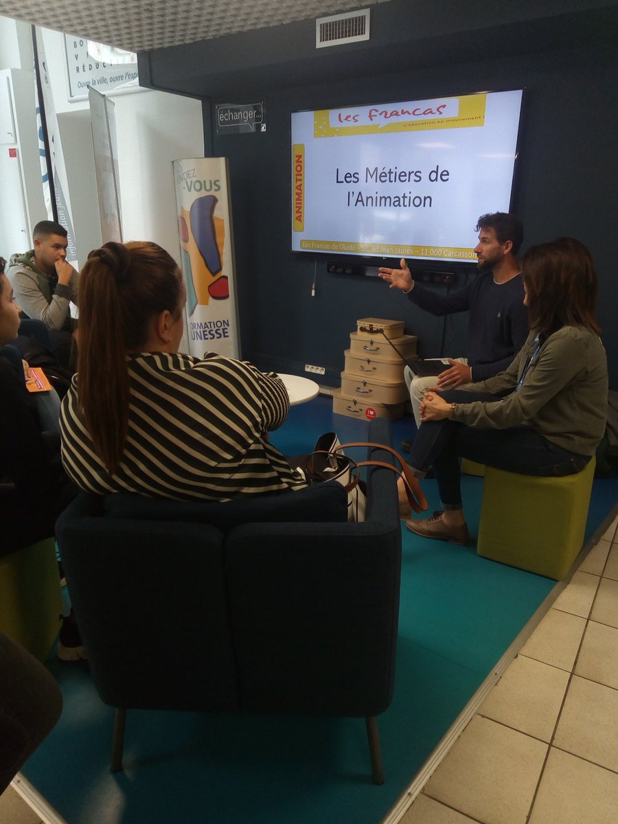 ClaudeSoula1's tweet photo. Bravo les @FrancasFede de l'Aude présentation des métiers de l'animation à la station @acticity 👍
@crijoccitanie @InfoJeunesse https://t.co/oHC9uByoA1
