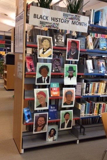 wshlibrary's tweet photo. We're celebrating Black History Month in the WSFT Library! @WestSuffolkNHS https://t.co/D59HUaI6L6