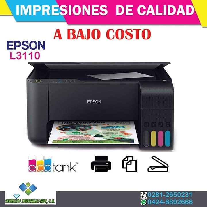 AnaC182's tweet photo. Las mulfifuncionales epson ofrecen la mejor calidad a un bajo costo. Imprima hasta 4500 paginas en negro y 7500 a color, con sistema ecotank original. https://t.co/vkJJZxQtUc