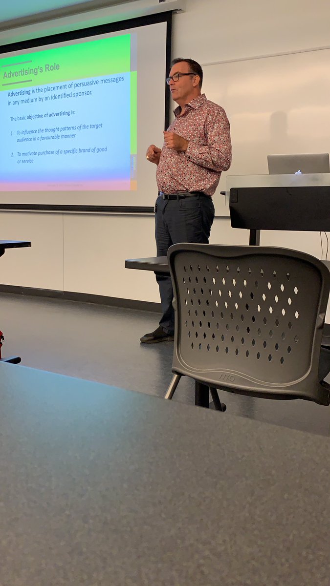 notsopaaras's tweet photo. Another fun morning lecture on IMC Mix &amp; the role of advertising with 
Prof. @roncaughlin. 
Another exam coming up ! !
Yes !! We ready !!! https://t.co/gpdSSEuWgY