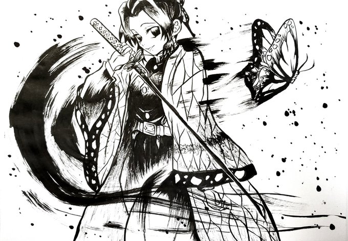 鬼滅の刃『胡蝶しのぶ』描けました☺ 個人的にめっちゃ上手く