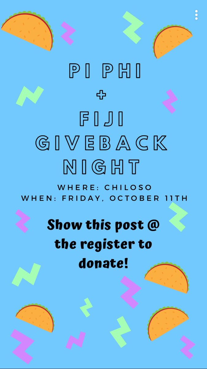 Make sure to come out to Chiloso on Friday to support us and <a href="/untpibetaphi/">☆ Pi Beta Phi ☆</a>! Bring some friends and enjoy some tacos! Show this photo at the register to help us out!