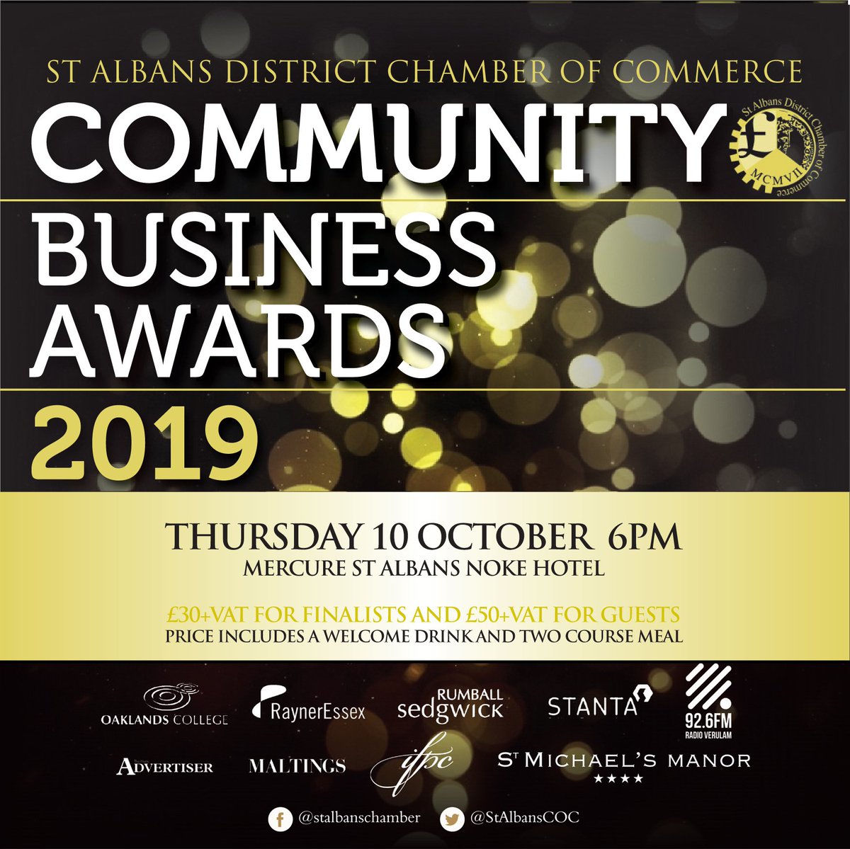StAlbansCOC's tweet photo. We can't contain our excitement ahead of tomorrow's Community Business Awards! If the event is as fun and heart-warming as it has been in previous years, we are in for a treat.

Well done to all finalists and thank-you to our sponsors! https://t.co/pmLPnAYzFY