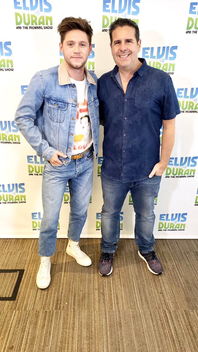SkeeryJones's tweet photo. . @niallhoran came by to hang with @elvisduranshow this morning and crushed a live version of #NiceToMeetYa #niall #niallhoran https://t.co/PpONnzMKEC
