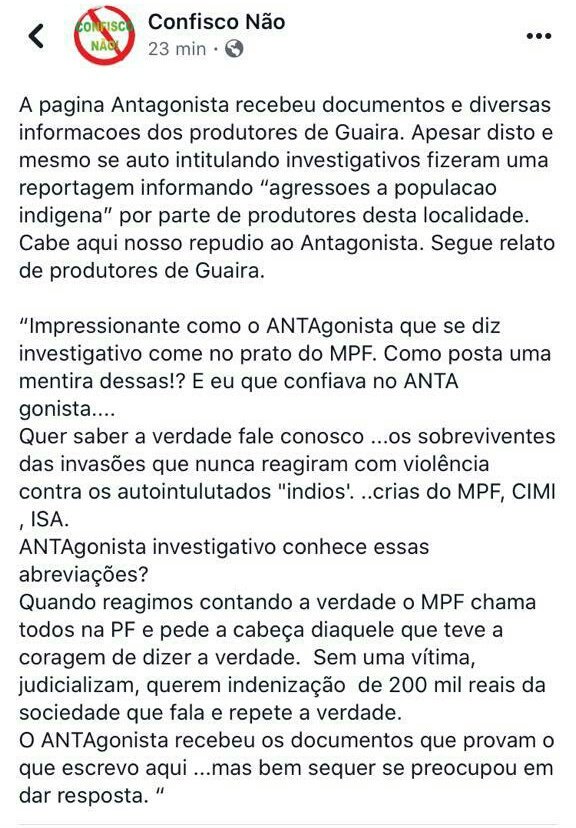 Ongdip1's tweet photo. Carta de repúdio ao "O Antagonista". https://t.co/e92xVVYPmF