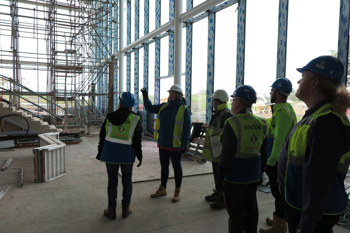 HICLancaster's tweet photo. Exciting day today. Colleagues from @Lancaster_FHM receive a tour of the Health Innovation Campus site - their new home from Easter. #health #innovation #constructionuk #Lancaster #Lancashire https://t.co/vXyE3i9qJs