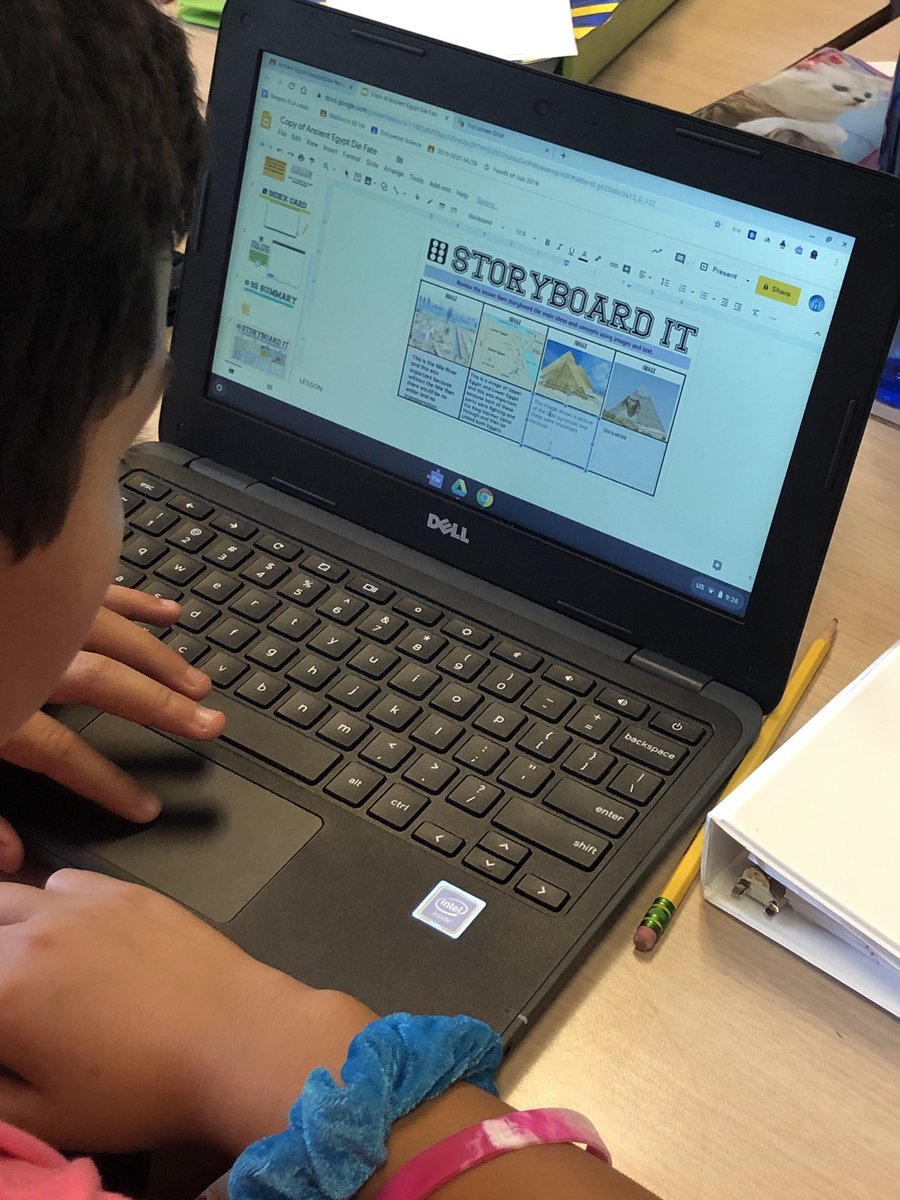 MsStalions's tweet photo. We reviewed Ancient Egypt using our themes of social studies in a different, more digital and engaging, way thanks to this awesome resource sent by @MongelliMegan 🤩 These kids were super into it!!! @GHMSBulldogs https://t.co/hqjGJh1e8m