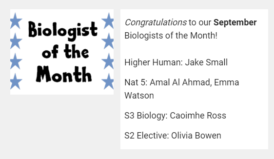 CHS_Science1's tweet photo. Congratulations to our Pupils of the Month! 
🧬⚗️🔬😎
@clydebankhigh #pupilachievement #skills https://t.co/YlrQMM5MMY