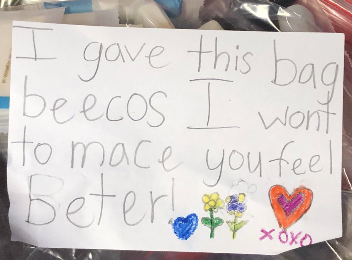 TeasleyIB's tweet photo. Wow! After completing a unit on Pioneers creating change, 1st Graders were inspired to spark change, think globally + help Dorian victims. They collected supplies, assembled bags, personalized cards, + inspired others to do the same. #teasleyIB Thank U @CobbSchools for IB support https://t.co/j1SaOmVxtG