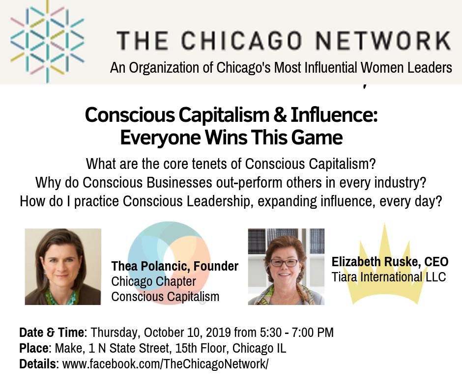 If you are in Millennial Women Professional in Chicago, this is the place to be on Thursday! See <a href="/tdpolancic/">Thea Durfee Polancic</a>  and <a href="/eruske_tiara/">Elizabeth Ruske</a> share why Conscious Businesses have the leading edge, and how to increase your influence by being a Conscious Leader.

facebook.com/events/4460261…