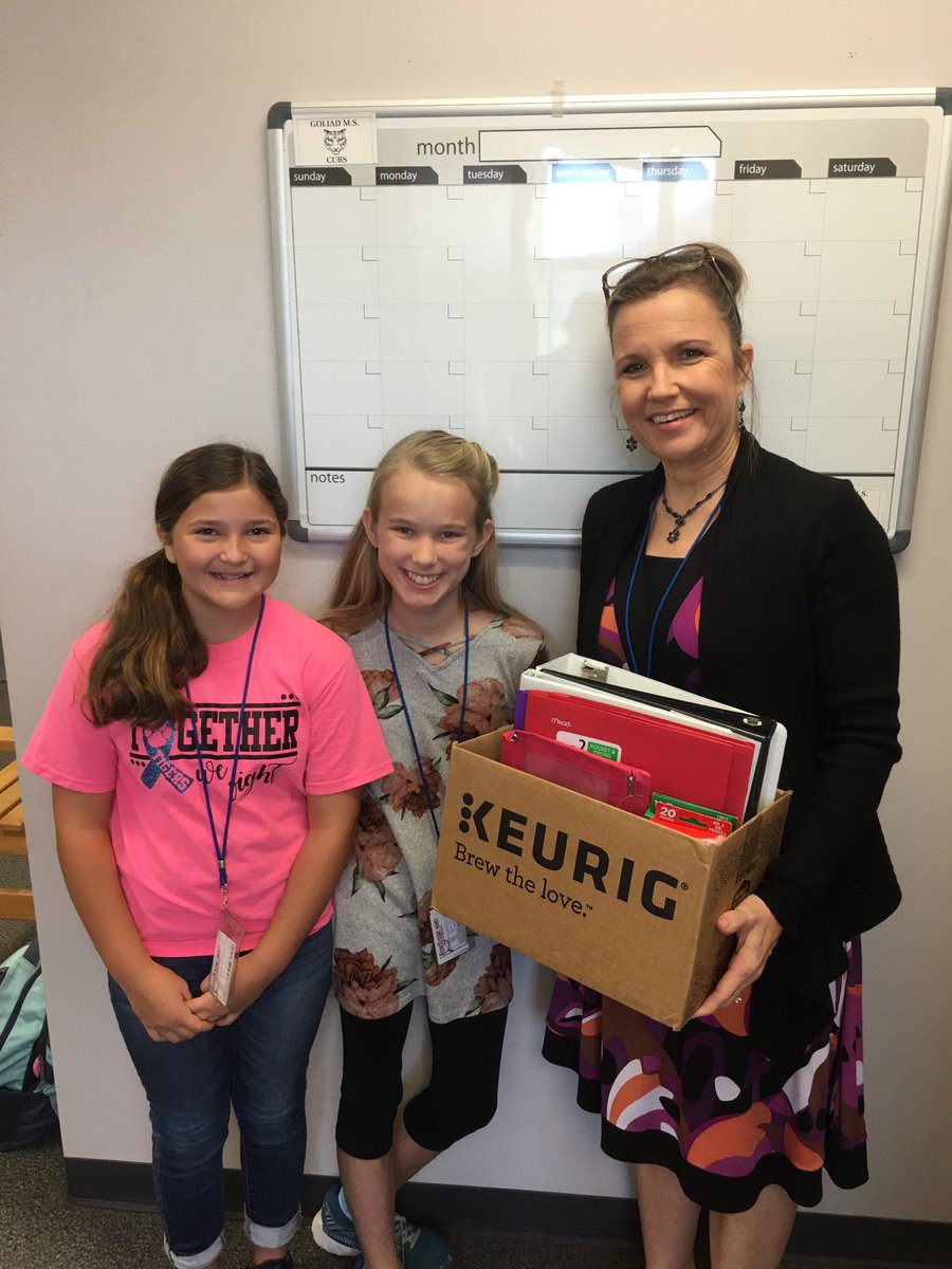 These students are participating in National 4H week by donating school supplies to their campus!  Thank you, Goliad 4H, for your positive impact on our students and our community!