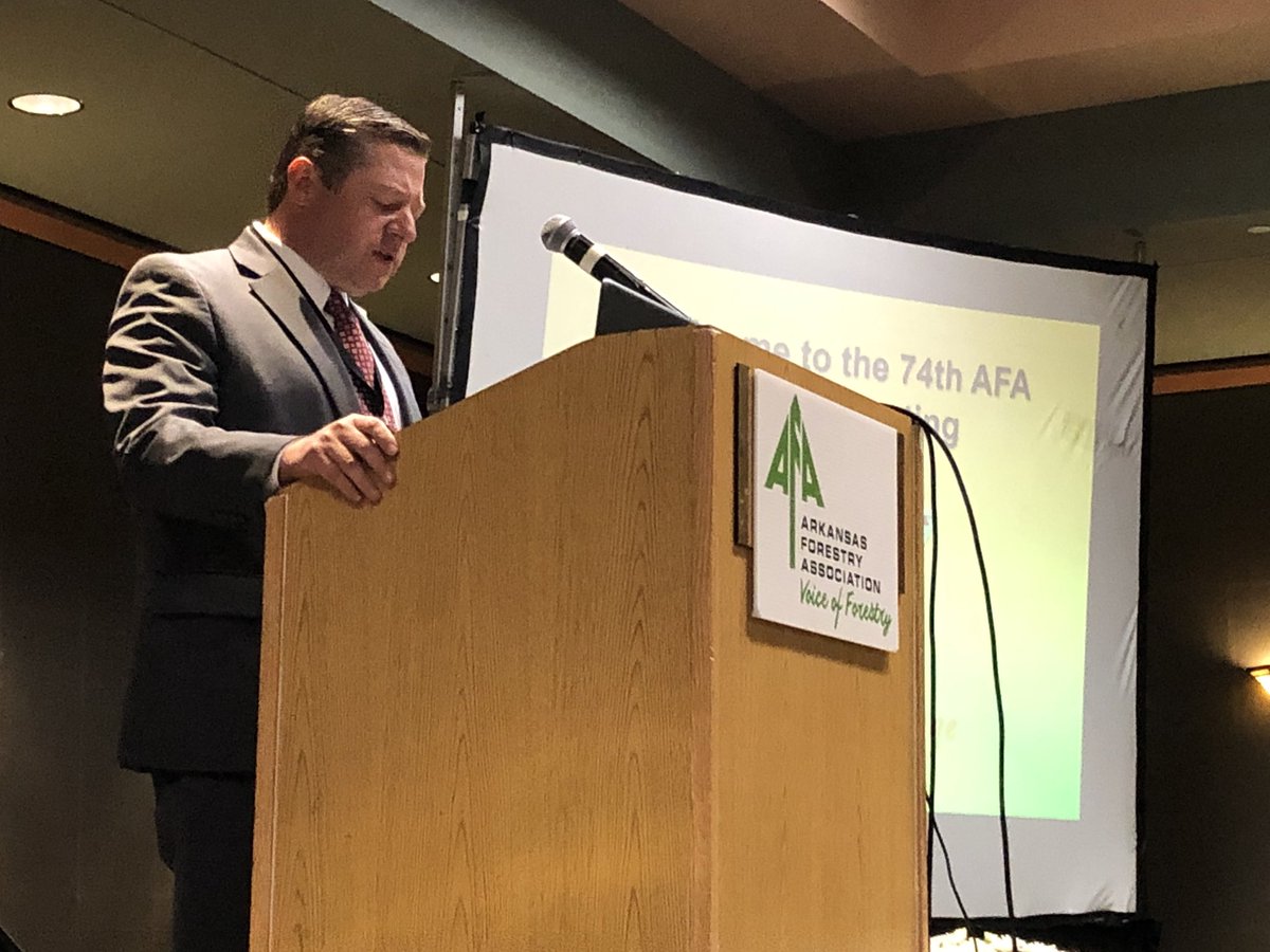arkforests's tweet photo. Day 2 is a kicking off right now with our special Keynote Speaker Governor Asa Hutchinson! We are very honored and thankful that he is giving us some of his time this Wednesday morning. #arkforests https://t.co/eW98gmTazT