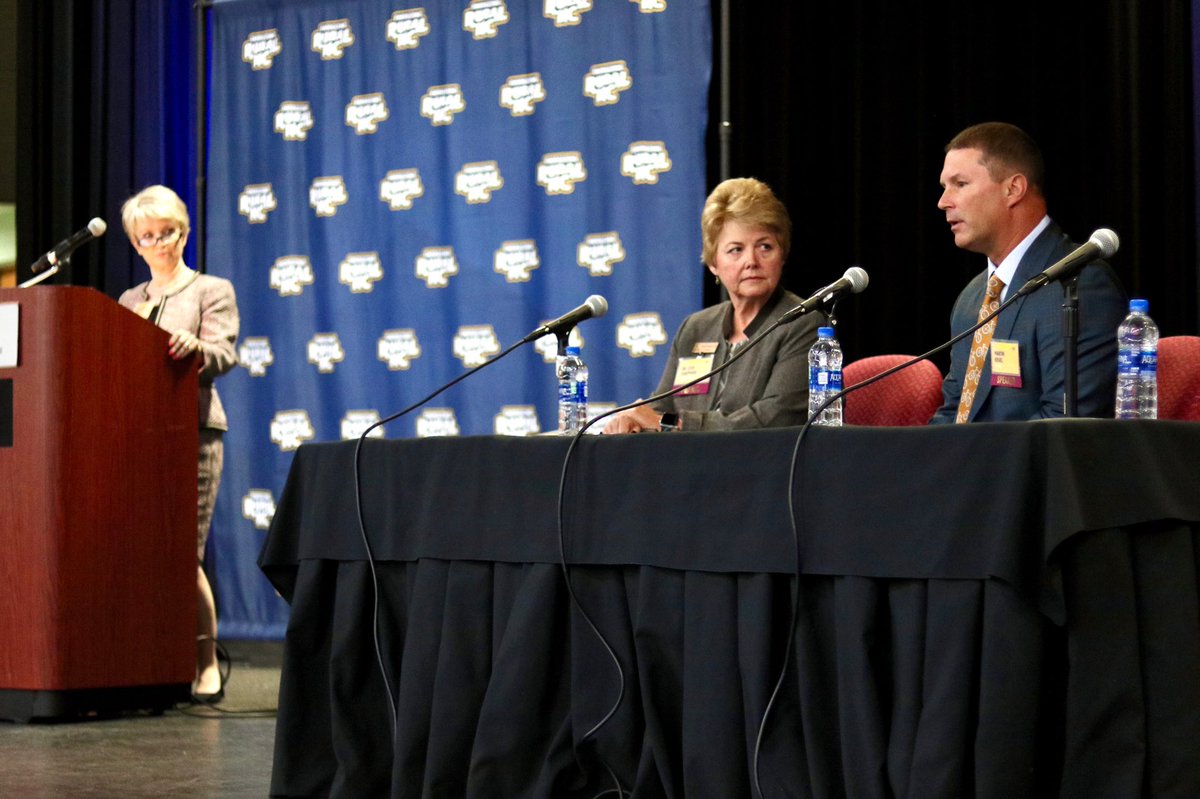 Martin Kegel, fabrications operations manager for <a href="/CaterpillarInc/">CaterpillarInc</a> and Dr. Lisa Chapman, President of <a href="/iamcccc/">CCCC</a>, discuss the Caterpillar Apprenticeship Program #EnergizingRuralNC