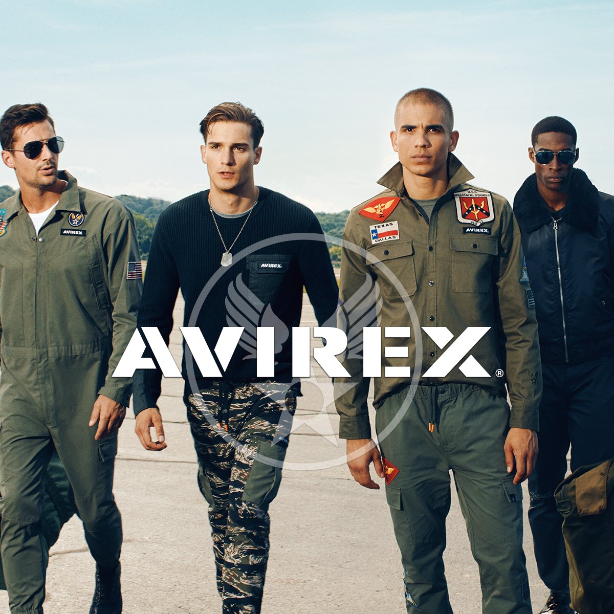 AvirexUs's tweet photo. Avirex - The Brand You Love Returns. Shop  https://t.co/jGJvH3Fa0S  Today!  https://t.co/RM5ofsnPpE https://t.co/QinNwPCeyq