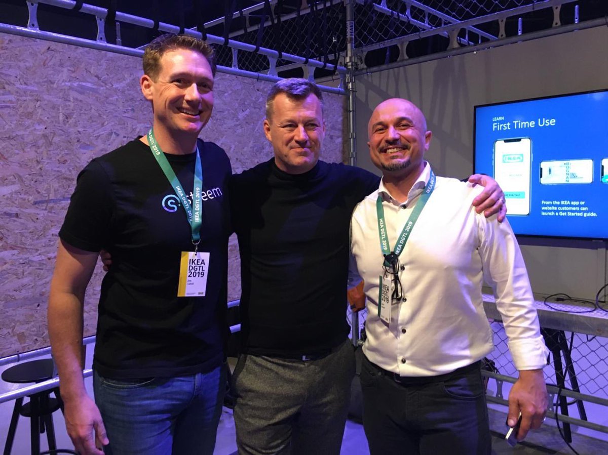 streem_pro's tweet photo. We’re having a blast in Copenhagen with our partners IKEA for DGTL2019! Here with IKEA (INGKA) CEO and our business partner #IKEA #DGTL2019 #innovation #streem #AR #AI  #copenhagen @IKEA_Bootcamp https://t.co/RE9ZixYz2m