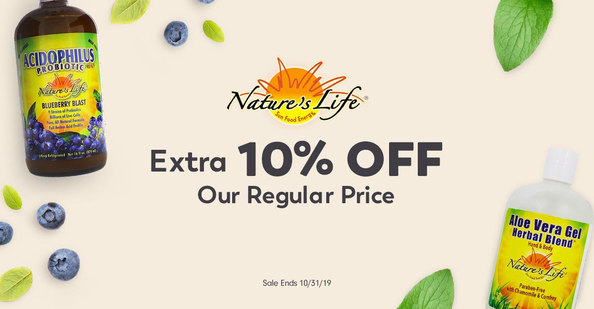 Save an extra 10% off #NaturesLife #supplements for a limited time! bit.ly/2AMrZfe