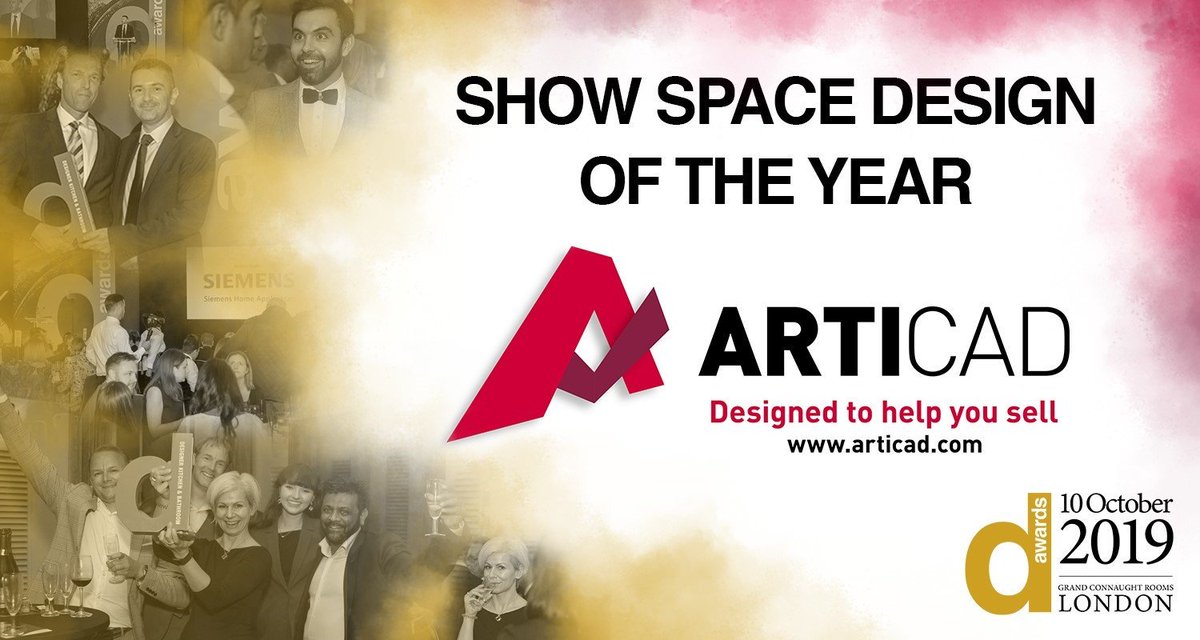 ArtiCADDesign's tweet photo. We're really looking forward to @designerKBaward tomorrow: Excited to meet with our industry friends and to present the award for the Showspace Design of the Year category 🍾🎉#DesignerKBAwards https://t.co/lwsHd9K00g