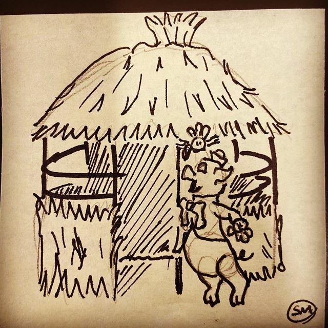 MASHStudios1's tweet photo. Day five of #inktober2019 #inktober #build #threelittlepigs #firstpig https://t.co/fY9mX1QFvZ https://t.co/JJBhLJSRid