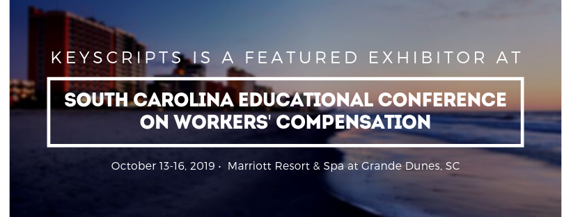 KeyScripts's tweet photo. KeyScripts will be a featured exhibitor at the SC Educational Conference on Workers' Compensation at the Marriott at Grande Dunes, SC. Will we be seeing you there? #SCWorkersComp #WorkersComp #pbm #anchillaryservices https://t.co/tNhanVPQMq