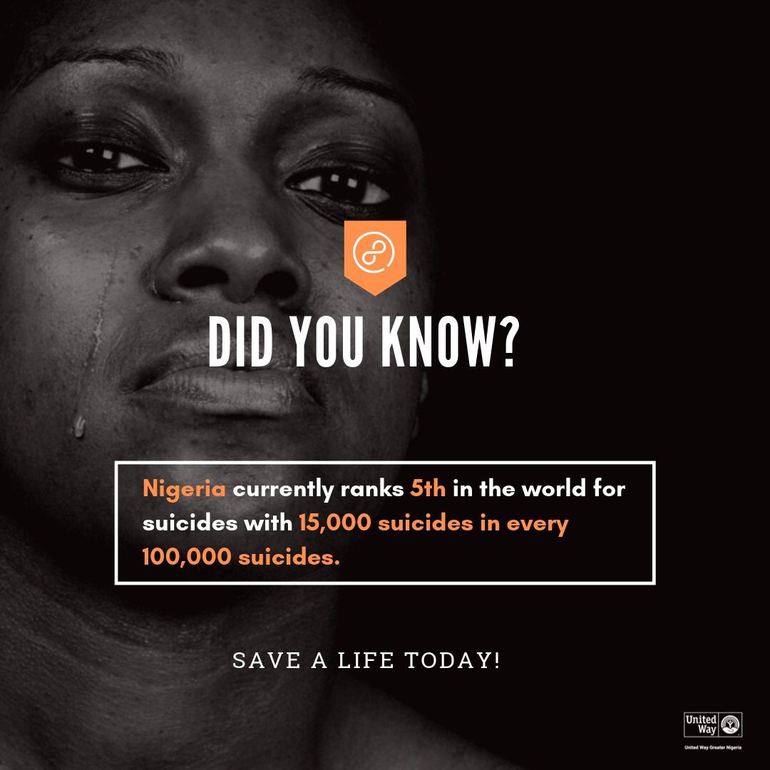 United Way Greater Nigeria On Twitter Suicide Is Defined As Intentionally Taking One S Own Life And Comes From The Latin Suicidium It Tends To Carry Different Traits Depending On The Culture Suicide