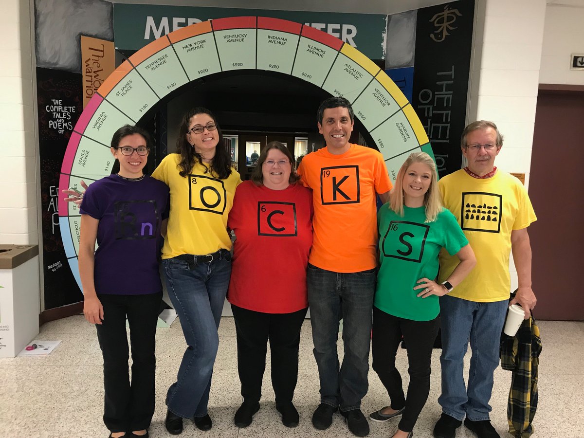 OscarSmithHigh's tweet photo. Our #Science Department representing on #Scrabble day for #Homecoming2019 week!!  @RyanWieck #smithset @OFSAmbushNation #beatKF https://t.co/zXF3eueKzM
